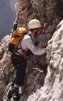 beim Klettern in den Alpen